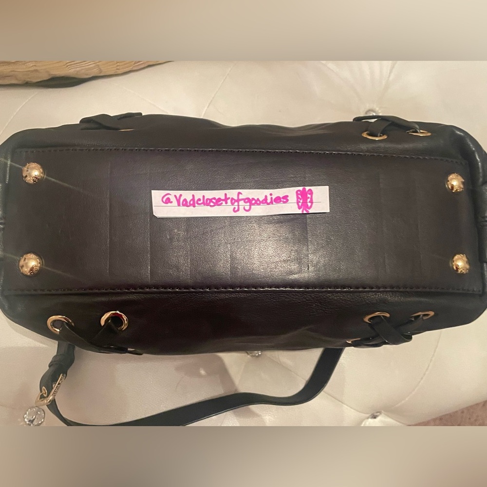 Black Leather Braided Women's Bag - Picture 7 of 7